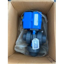 PLAST-O-MATIC TEBVA150VS-PV Electric-Actuated 3-Way Valve 1-1/2" TRUE BLUE 8127